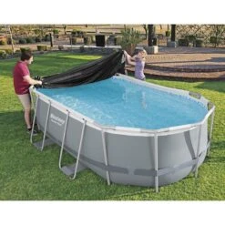 Bâche De Protection Pour Piscine Bestway Ovale -Ubbink || GRE || Intex Soldes Magasin bache de protection pour piscine bestway ovale 2