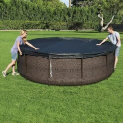 Bâche De Protection Pour Piscine Bestway Ronde -Ubbink || GRE || Intex Soldes Magasin bache de protection pour piscine bestway ronde 3