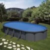 Piscine Acier Gre Aspect Gris Anthracite Louko Ovale