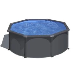 Piscine Acier Gre Aspect Gris Anthracite Louko Ronde -Ubbink || GRE || Intex Soldes Magasin piscine acier gre aspect gris anthracite louko ronde 3