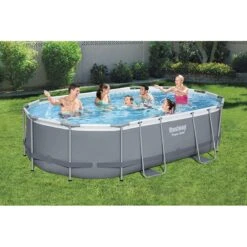 Piscine Bestway Ovale Power Steel 4,88 X 3,05 H1,07m -Ubbink || GRE || Intex Soldes Magasin piscine bestway ovale power steel 488 x 305 h107m 2