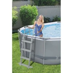Piscine Bestway Ovale Power Steel 4,88 X 3,05 H1,07m -Ubbink || GRE || Intex Soldes Magasin piscine bestway ovale power steel 488 x 305 h107m 4