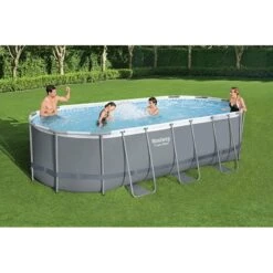 Piscine Bestway Ovale Power Steel 5,49 X 2,74 H1,22m 7 Piscine Bestway Ovale Power Steel 5,49 X 2,74 H1,22m -Ubbink || GRE || Intex Soldes Magasin piscine bestway ovale power steel 549 x 274 h122m 2