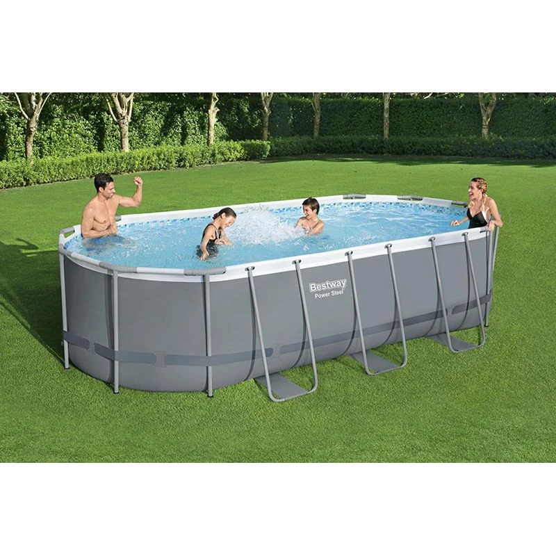 Piscine Bestway Ovale Power Steel 5,49 X 2,74 H1,22m 3 Piscine Bestway Ovale Power Steel 5,49 X 2,74 H1,22m – Image 3