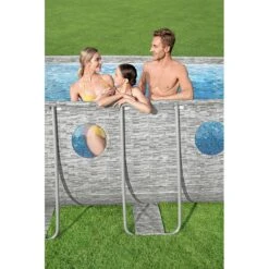 Piscine Bestway Ovale Power Steel Swim Vista Décor Pierre 5,49 X 2,74 H1,22m -Ubbink || GRE || Intex Soldes Magasin piscine bestway ovale power steel swim vista decor pierre 549 x 274 h122m 5
