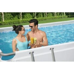 Piscine Bestway Rectangulaire Power Steel 6,40 X 2,74 H1,32m -Ubbink || GRE || Intex Soldes Magasin piscine bestway rectangulaire power steel 640 x 274 h132m 3