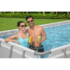 Piscine Bestway Rectangulaire Power Steel 6,40 X 2,74 H1,32m -Ubbink || GRE || Intex Soldes Magasin piscine bestway rectangulaire power steel 640 x 274 h132m 6