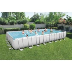 Piscine Bestway Rectangulaire Power Steel 9,56 X 4,88 H1,32m -Ubbink || GRE || Intex Soldes Magasin piscine bestway rectangulaire power steel 956 x 488 h132m 2
