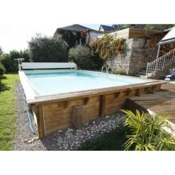 Ubbink Piscine Bois Azura 5,05 X 3,50 X H1,26m -Ubbink || GRE || Intex Soldes Magasin piscine bois azura 505 x 350 x h126m 2