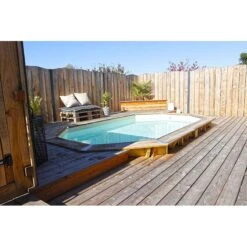 Ubbink Piscine Bois Azura 6,10 X 4,00 X H1,20m -Ubbink || GRE || Intex Soldes Magasin piscine bois azura 610 x 400 x h120m 3