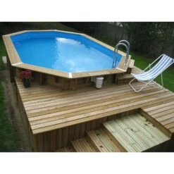 Ubbink Piscine Bois Azura 7,50 X 4,00 X H1,30m -Ubbink || GRE || Intex Soldes Magasin piscine bois azura 750 x 400 x h130m 4