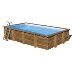 Piscine Bois Evora 6,20 X 4,20 X H1,33m -Ubbink || GRE || Intex Soldes Magasin piscine bois evora 620 x 420 x h133m 2