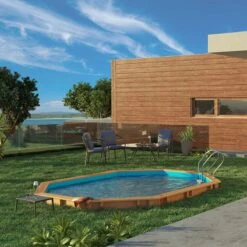 Piscine Bois Grenade II 4,36 X 3,36 X H1,17m -Ubbink || GRE || Intex Soldes Magasin piscine bois grenade ii 436 x 336 x h117m 2