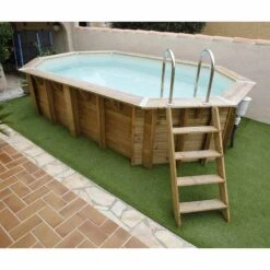 Ubbink Piscine Bois Ocea 5,50 X 3,55 X H1,20m -Ubbink || GRE || Intex Soldes Magasin piscine bois ocea 550 x 355 x h120m 3