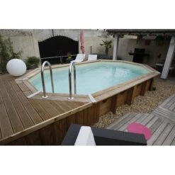 Ubbink Piscine Bois Ocea 6,10 X 4,00 X H1,30m -Ubbink || GRE || Intex Soldes Magasin piscine bois ocea 610 x 400 x h130m 4
