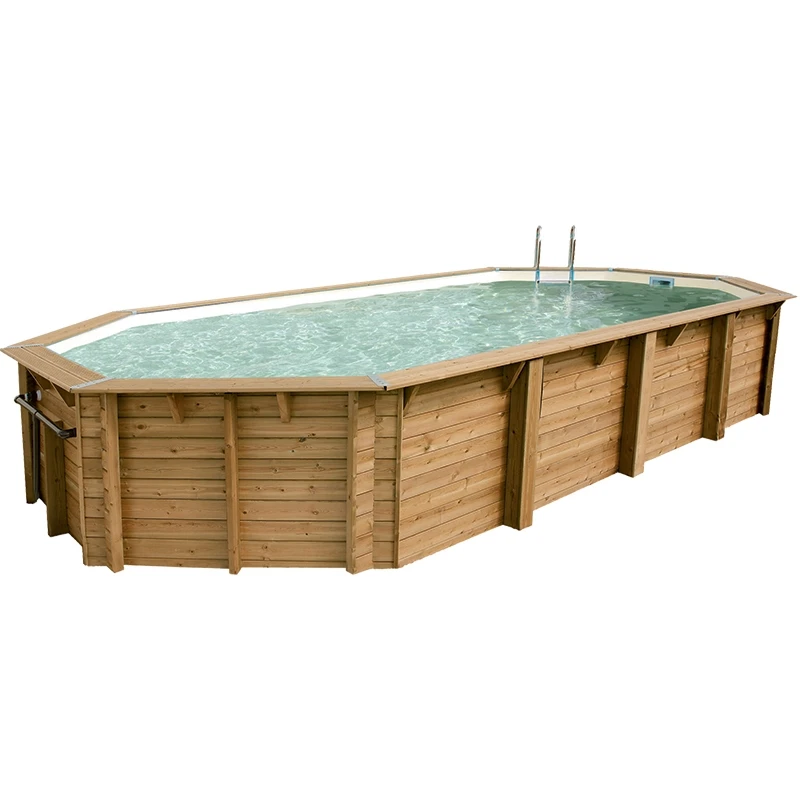 Ubbink Piscine Bois Ocea 8,60 X 4,70 X H1,30m 1 Ubbink Piscine Bois Ocea 8,60 X 4,70 X H1,30m