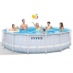 Piscine Tubulaire Intex Prism Frame Chevron 4.88 X 1.22m -Ubbink || GRE || Intex Soldes Magasin piscine tubulaire intex prism frame chevron 488 x 122m 2