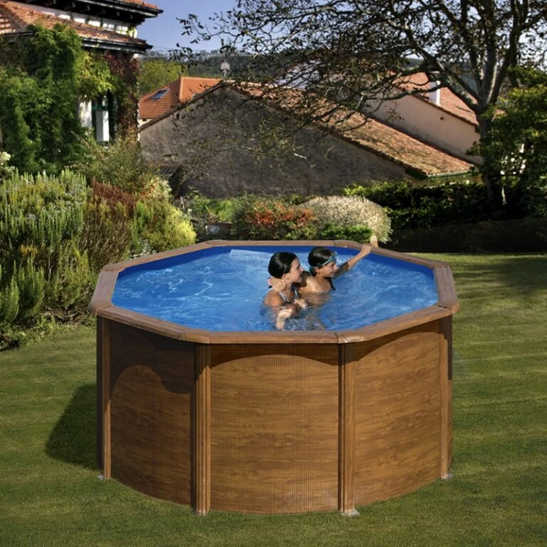Ubbink || GRE || Intex Soldes Magasin -Ubbink || GRE || Intex Soldes Magasin piscine acier gre aspect bois pacific ronde 768x768 1